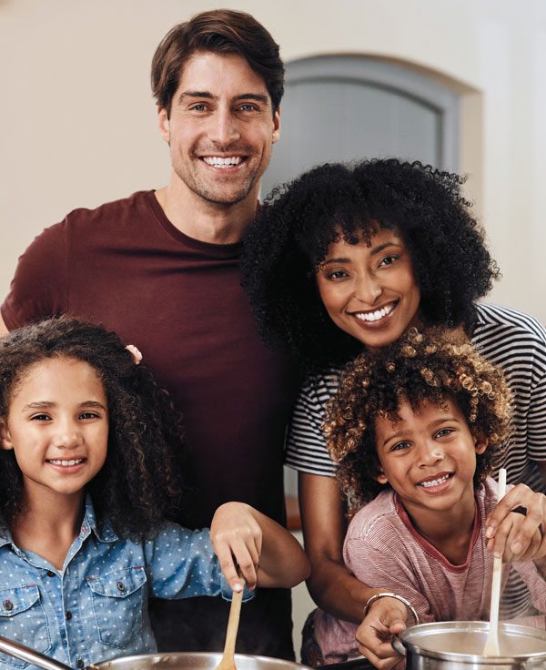 Image of family cooking